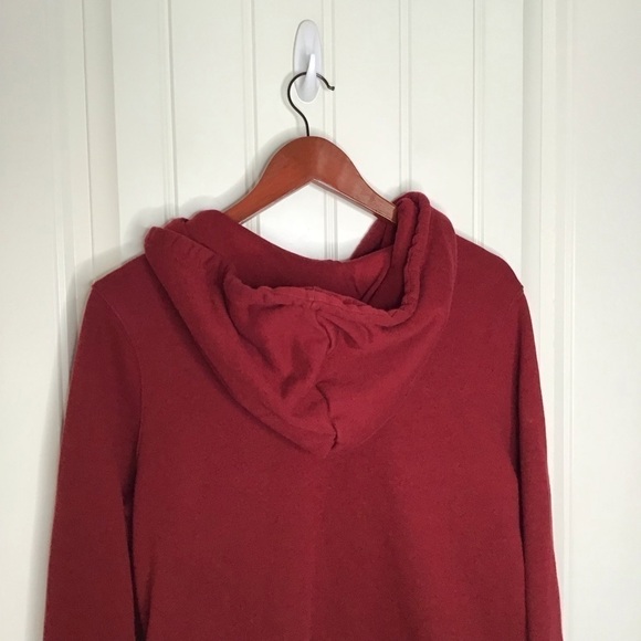 Adidas Trefoil Logo Hoodie in Burgundy Size Large. - Picture 4 of 12